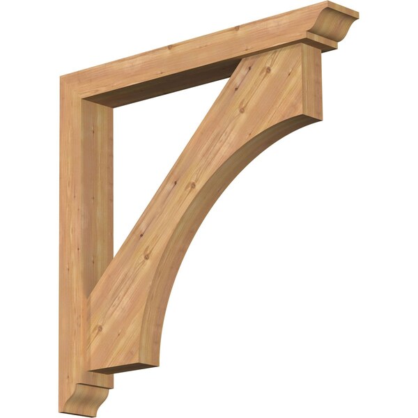 Ekena Millwork Westlake Traditional Smooth Bracket w/ Offset Brace, Western Red Cedar, 5 1/2"W x 40"D x 40"H BKT0604X40X40WTL01SWR - main